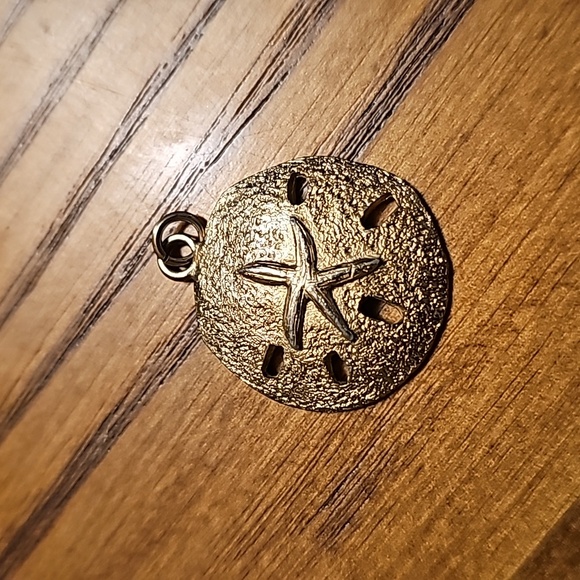 Trio of Goldtone Beach-Themed Pendants - Sand Dollars / Conch Shell - Picture 4 of 5